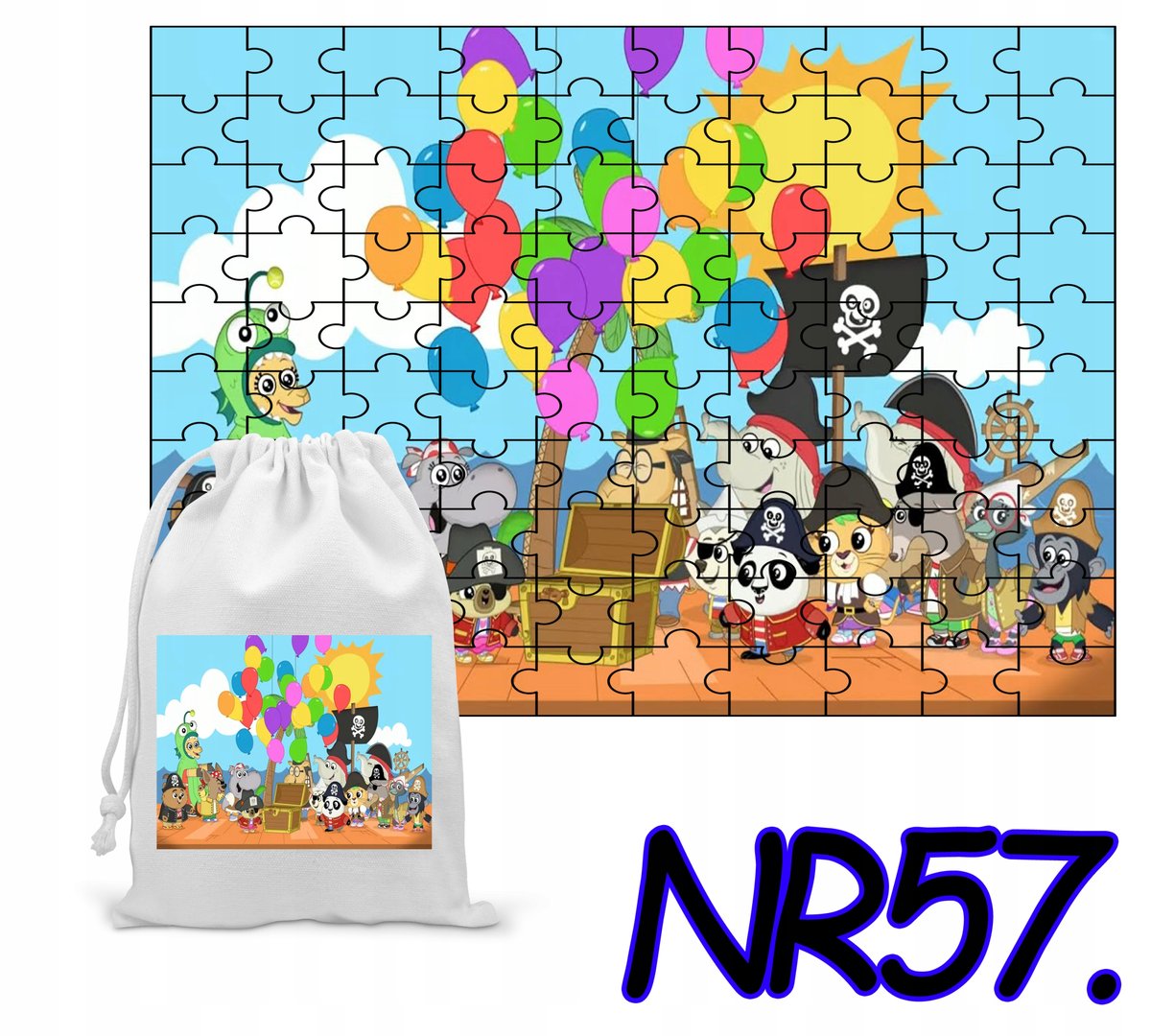 PUZZLE 24 EL. UKŁADANKA PREZENT FRYTKA I KARTOFELCIA+ WORECZEK Z NADRUKIEM