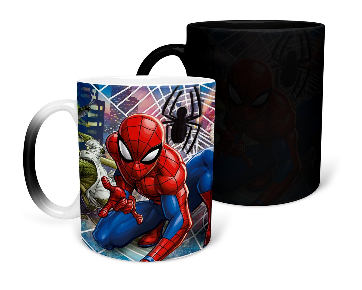 KUBEK MAGICZNY Z NADRUKIEM-PREZENT SPIDERMAN RÓŻNE WZORY DO WYBORU+IMIĘ