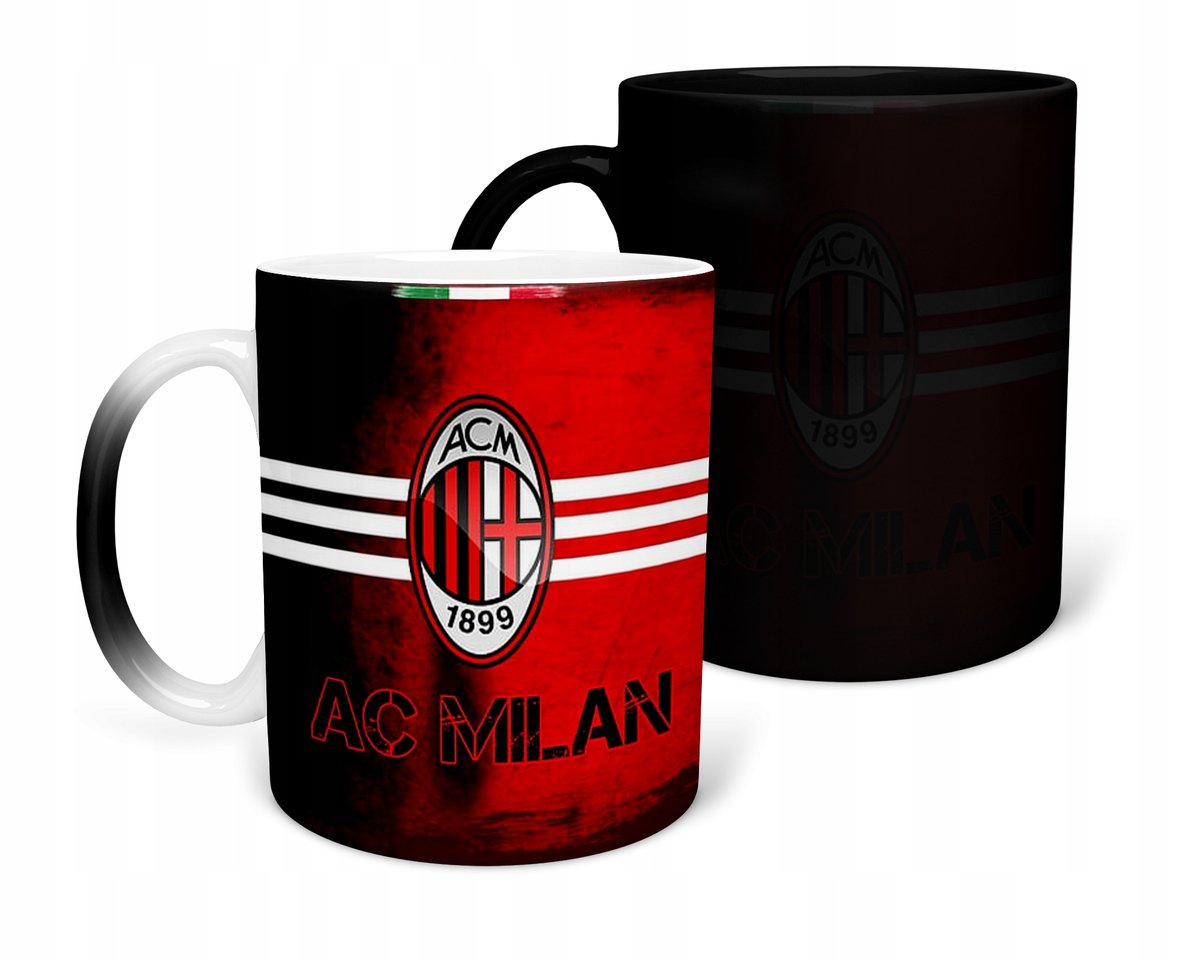 KUBEK MAGICZNY Z NADRUKIEM-PREZENT AC MILAN RÓŻNE WZORY DO WYBORU+IMIĘ