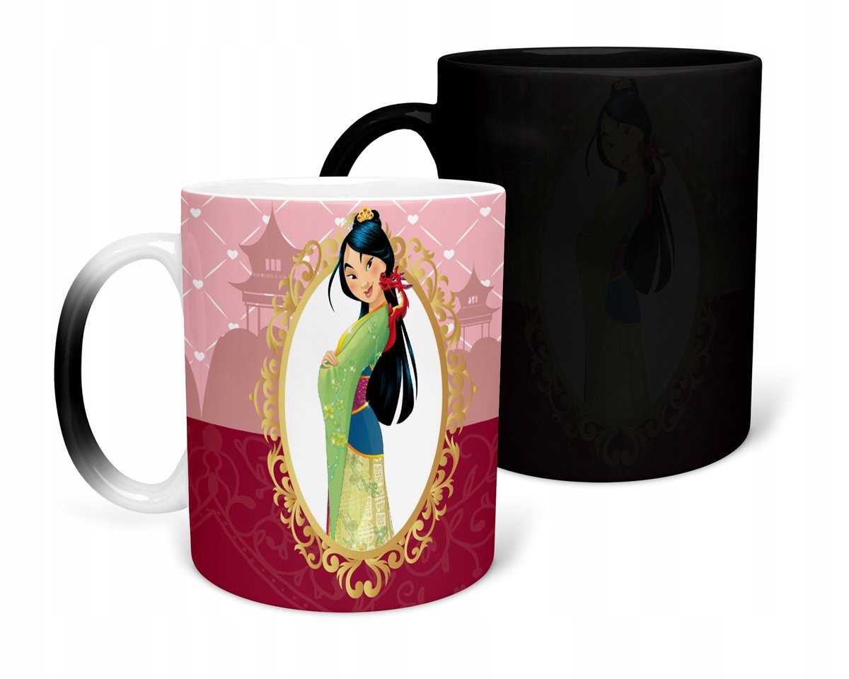 KUBEK MAGICZNY Z NADRUKIEM- PREZENT PRINCESS RÓŻNE WZORY DO WYBORU+ IMIĘ