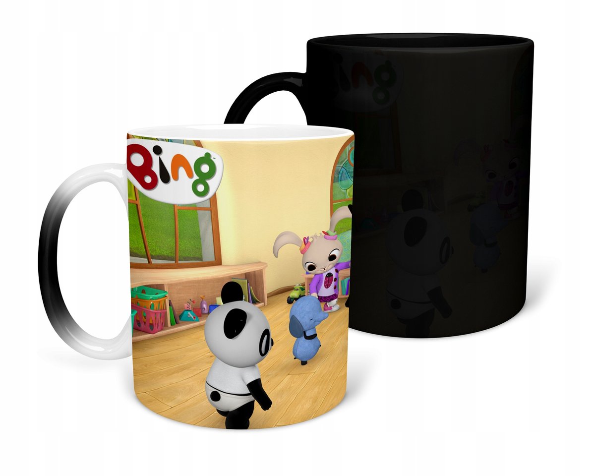 KUBEK MAGICZNY Z NADRUKIEM- PREZENT PANDA KRÓLIK RÓŻNE WZORY DO WYBORU+ IMI