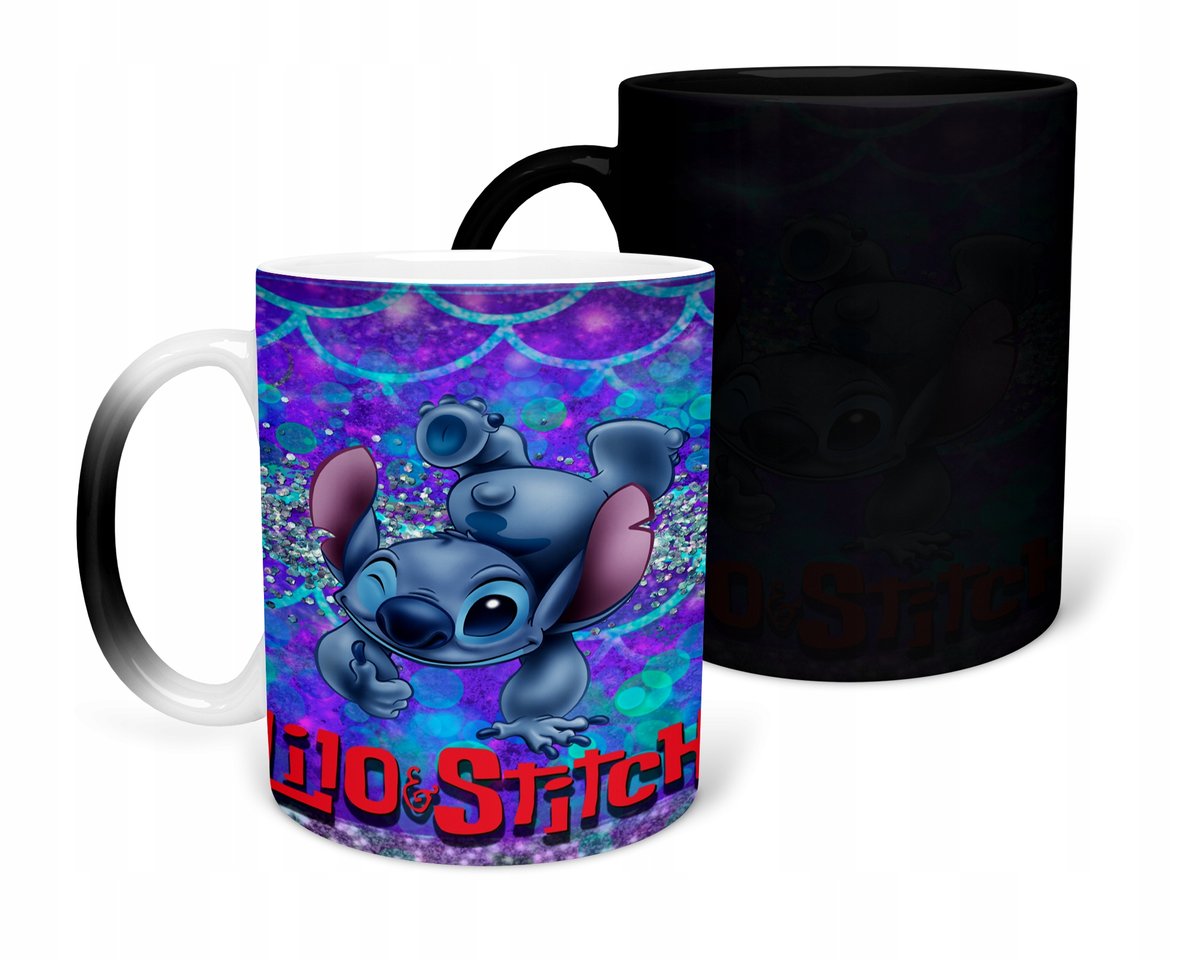 KUBEK MAGICZNY Z NADRUKIEM- PREZENT LILO&STITCH RÓŻNE WZORY DO WYBORU+ IMIĘ