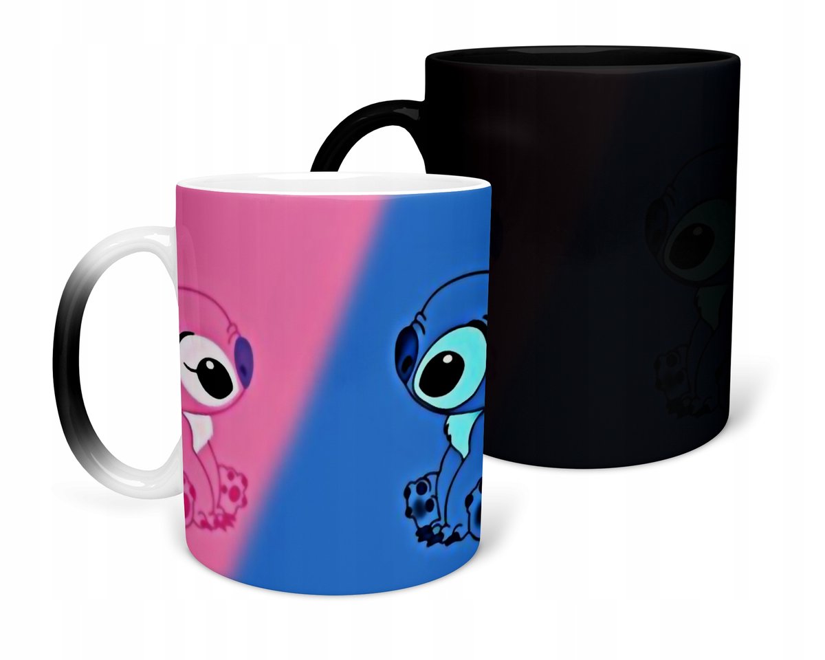 KUBEK MAGICZNY Z NADRUKIEM- PREZENT LILO&STITCH RÓŻNE WZORY DO WYBORU+ IMIĘ