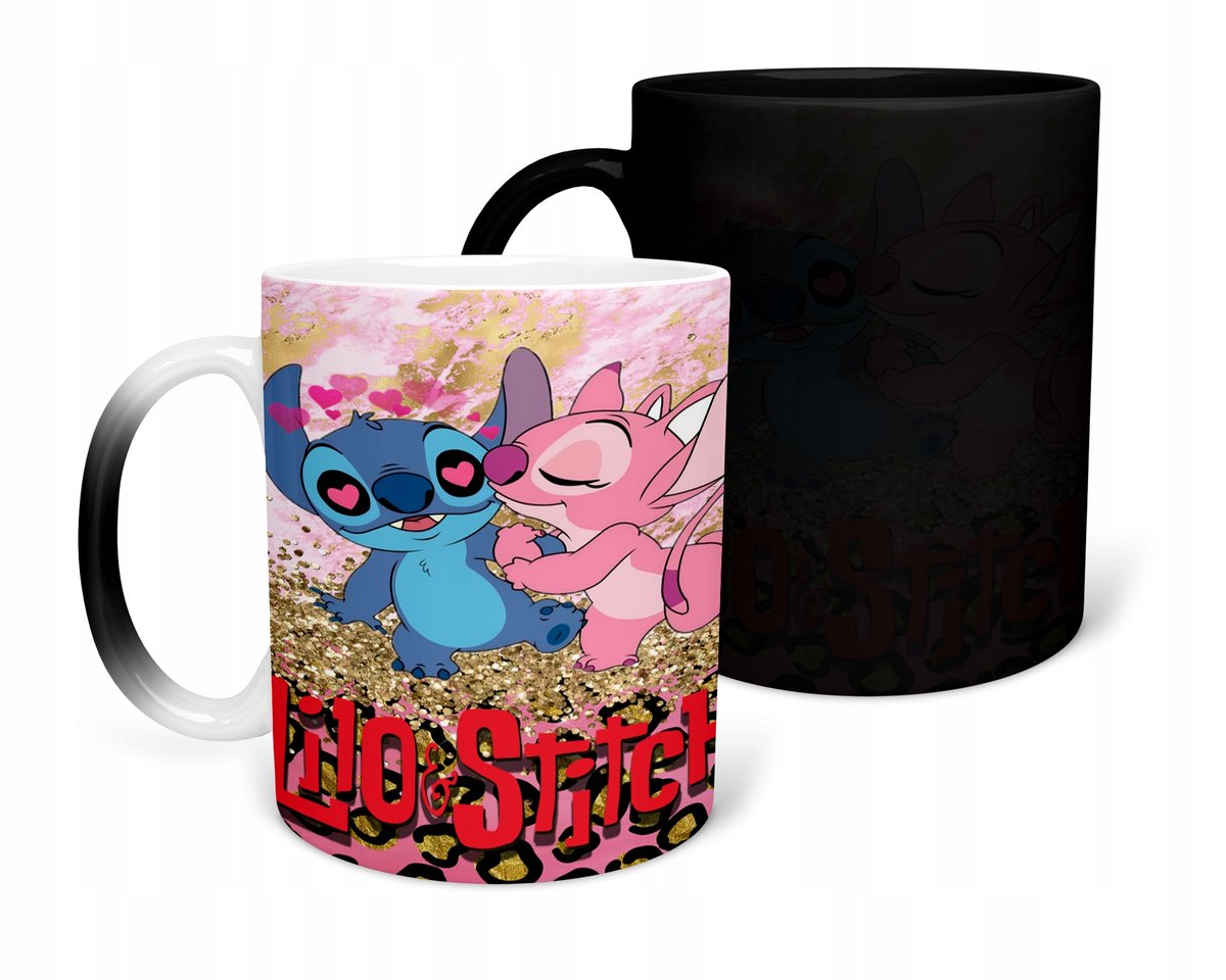 KUBEK MAGICZNY Z NADRUKIEM- PREZENT LILO&STITCH RÓŻNE WZORY DO WYBORU+ IMIĘ