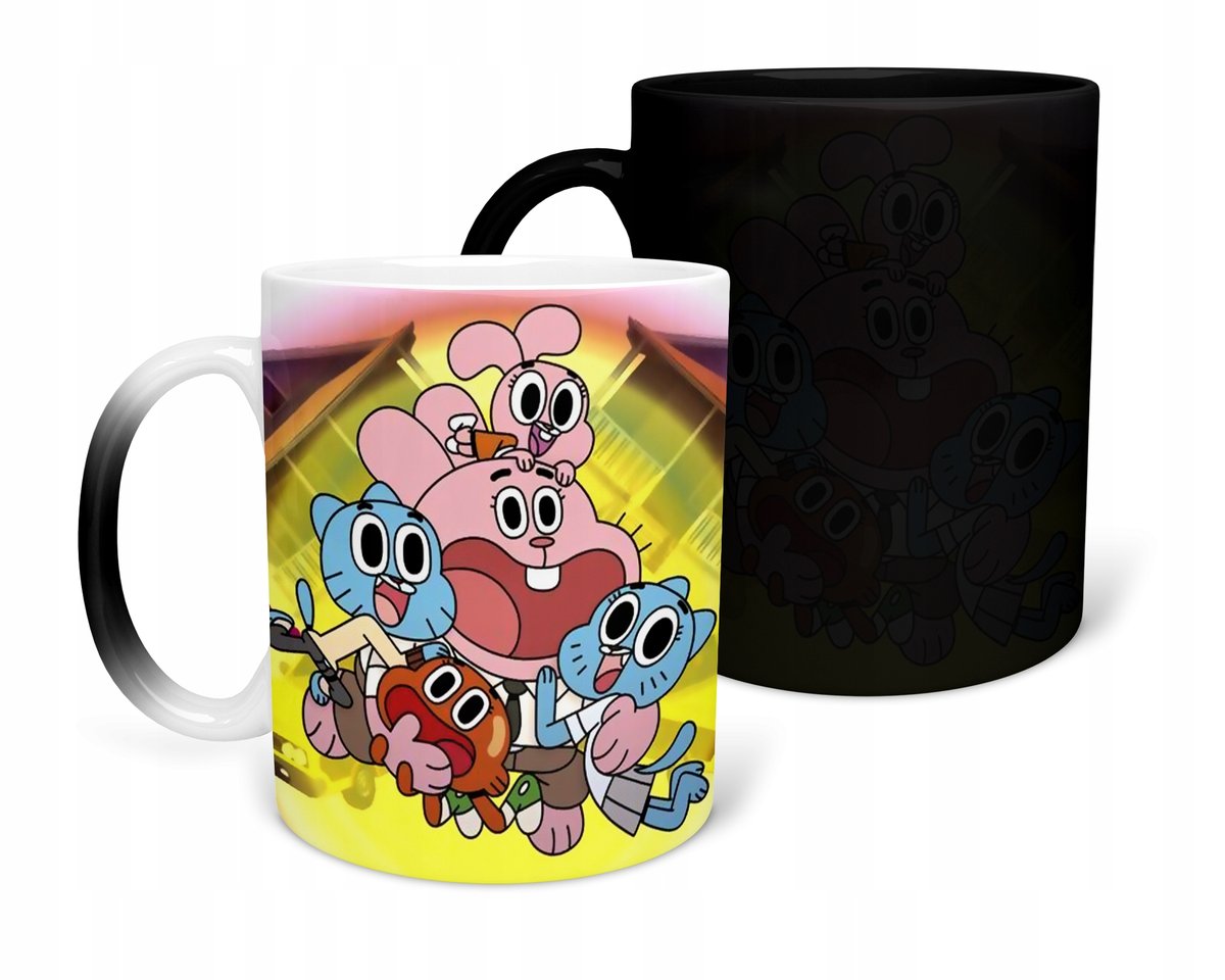 KUBEK MAGICZNY Z NADRUKIEM- PREZENT GUMBALL RÓŻNE WZORY DO WYBORU+ IMIĘ