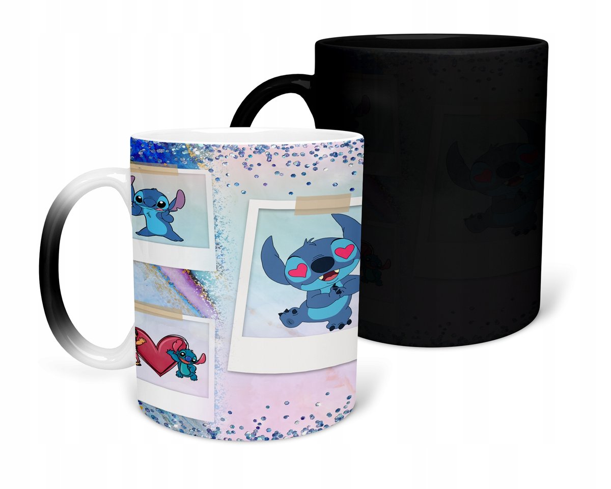 KUBEK MAGICZNY Z NADRUKIEM- PREZENT LILO&STITCH RÓŻNE WZORY DO WYBORU+ IMIĘ