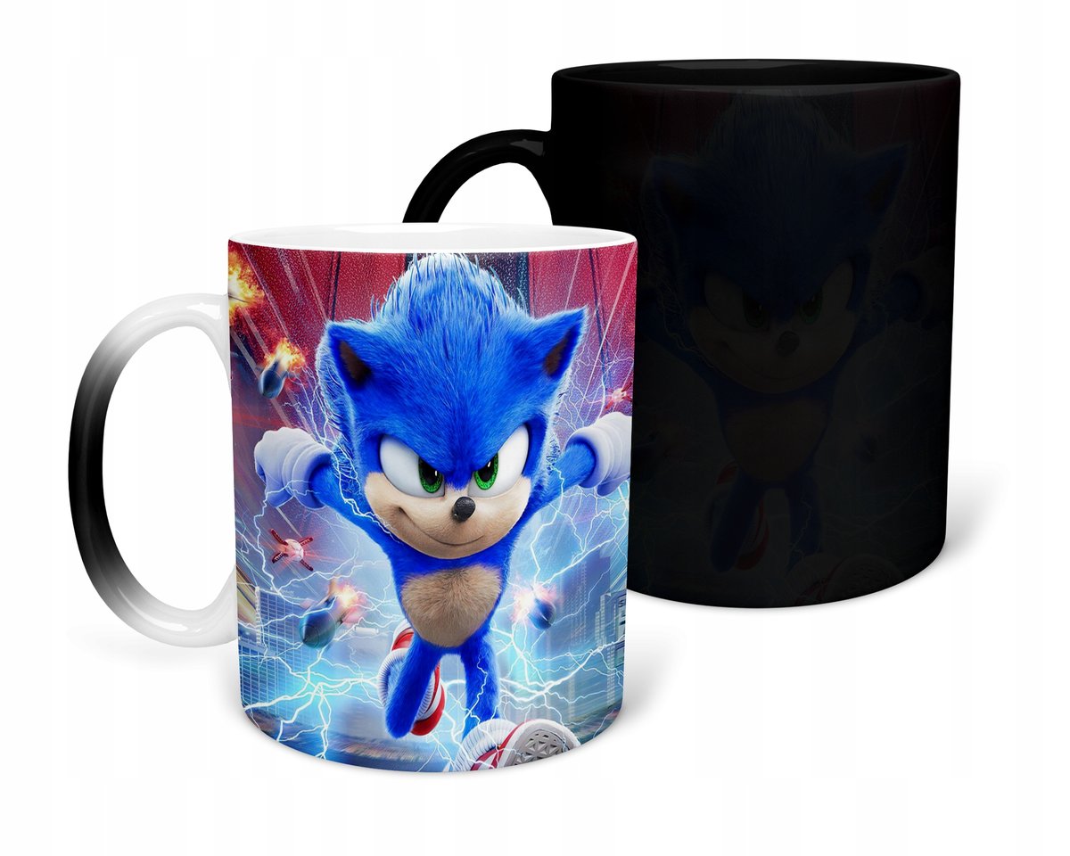 KUBEK MAGICZNY Z NADRUKIEM- PREZENT SONIC RÓŻNE WZORY DO WYBORU+ IMIĘ