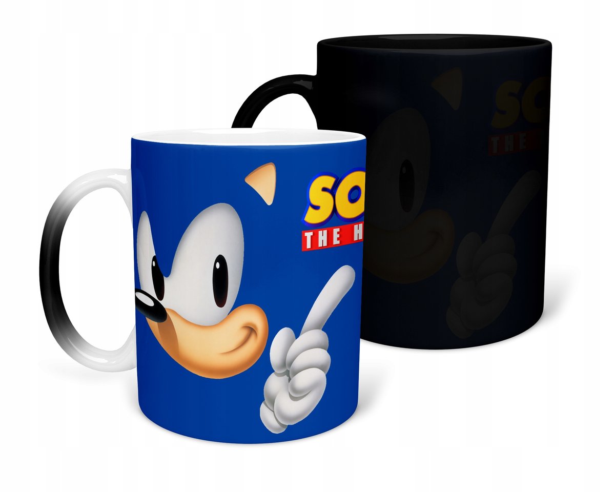 KUBEK MAGICZNY Z NADRUKIEM- PREZENT SONIC RÓŻNE WZORY DO WYBORU+ IMIĘ