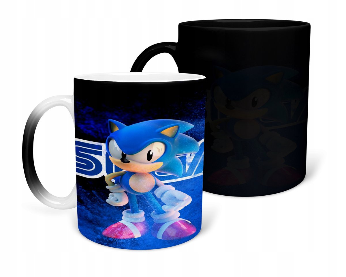 KUBEK MAGICZNY Z NADRUKIEM- PREZENT SONIC RÓŻNE WZORY DO WYBORU+ IMIĘ