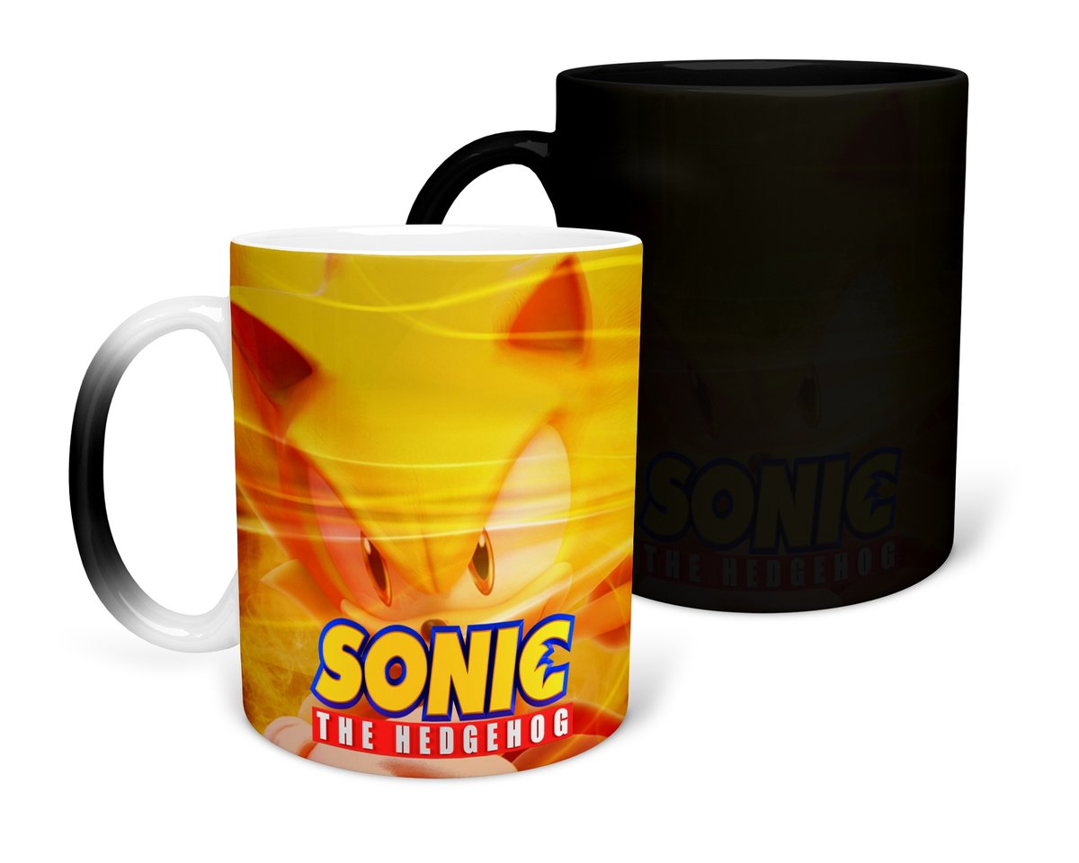 KUBEK MAGICZNY Z NADRUKIEM- PREZENT SONIC RÓŻNE WZORY DO WYBORU+ IMIĘ