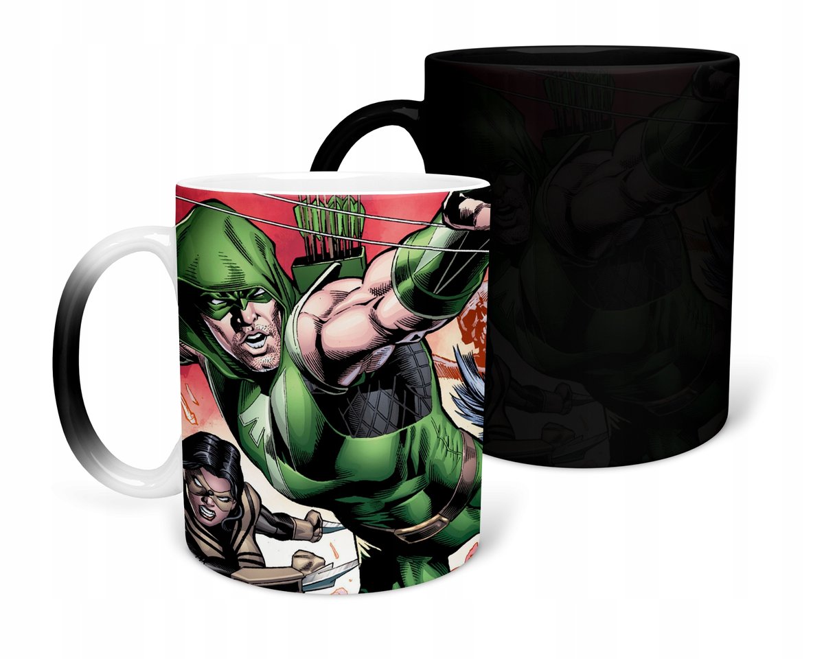 KUBEK MAGICZNY Z NADRUKIEM-PREZENT GREEN ARROW RÓŻNE WZORY DO WYBORU+IMIĘ