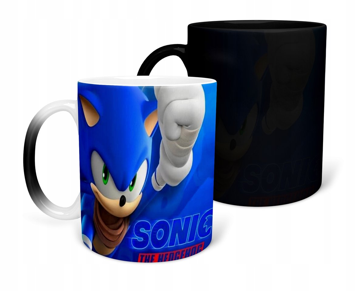 KUBEK MAGICZNY Z NADRUKIEM- PREZENT SONIC RÓŻNE WZORY DO WYBORU+ IMIĘ