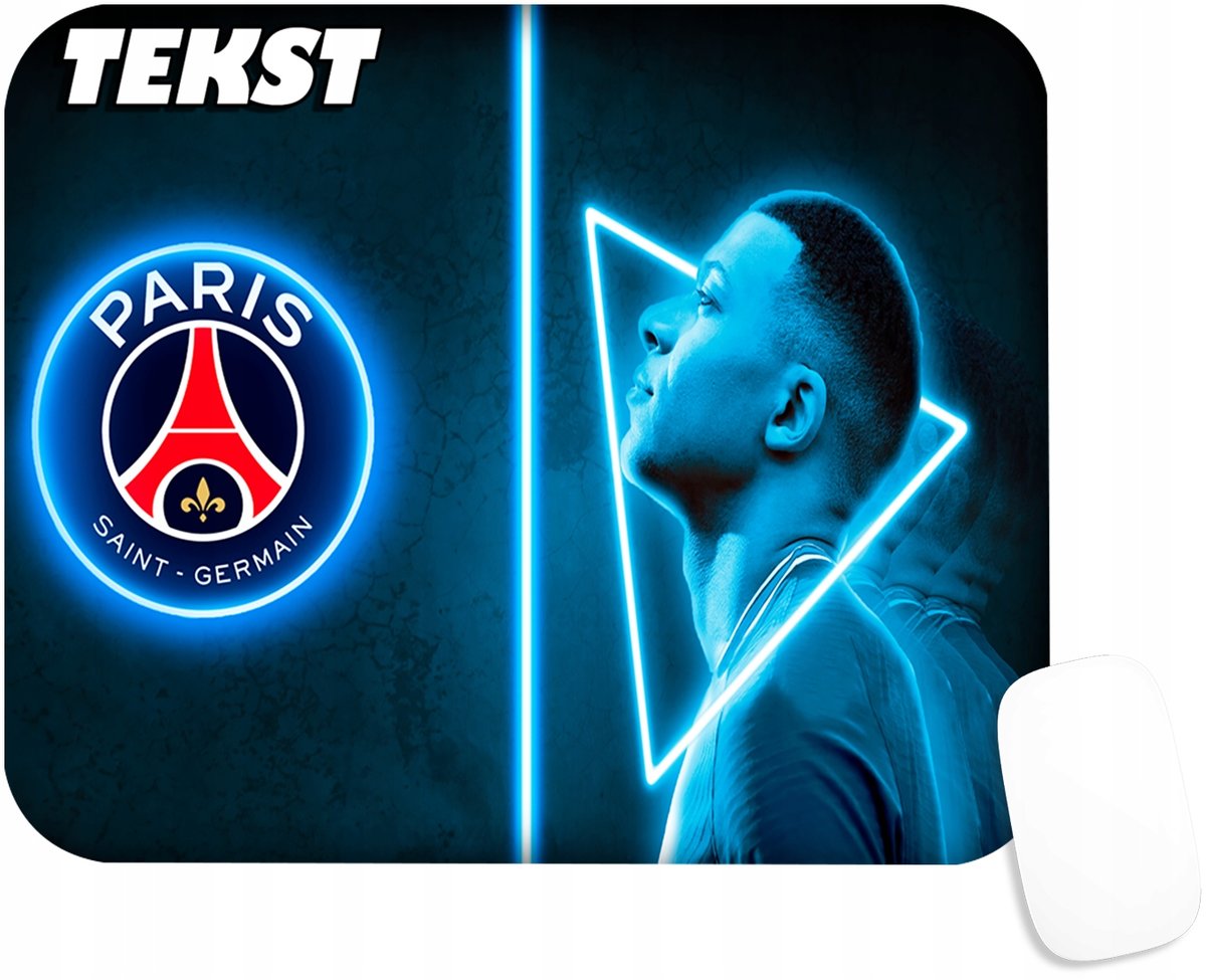 PODKŁADKA POD MYSZKĘ Z KYLIAN MBAPPE PIŁKARZE PREZENT -TEKST -20X24