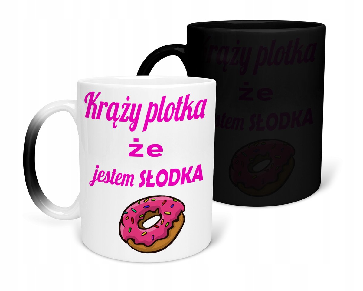 KUBEK MAGICZNY Z NADRUKIEM-PREZENT ŚMIESZNE RÓŻNE WZORY DO WYBORU+IMIĘ