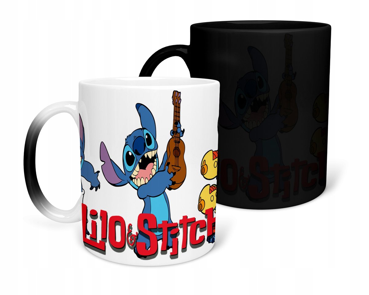 KUBEK MAGICZNY Z NADRUKIEM- PREZENT LILO&STITCH RÓŻNE WZORY DO WYBORU+ IMIĘ