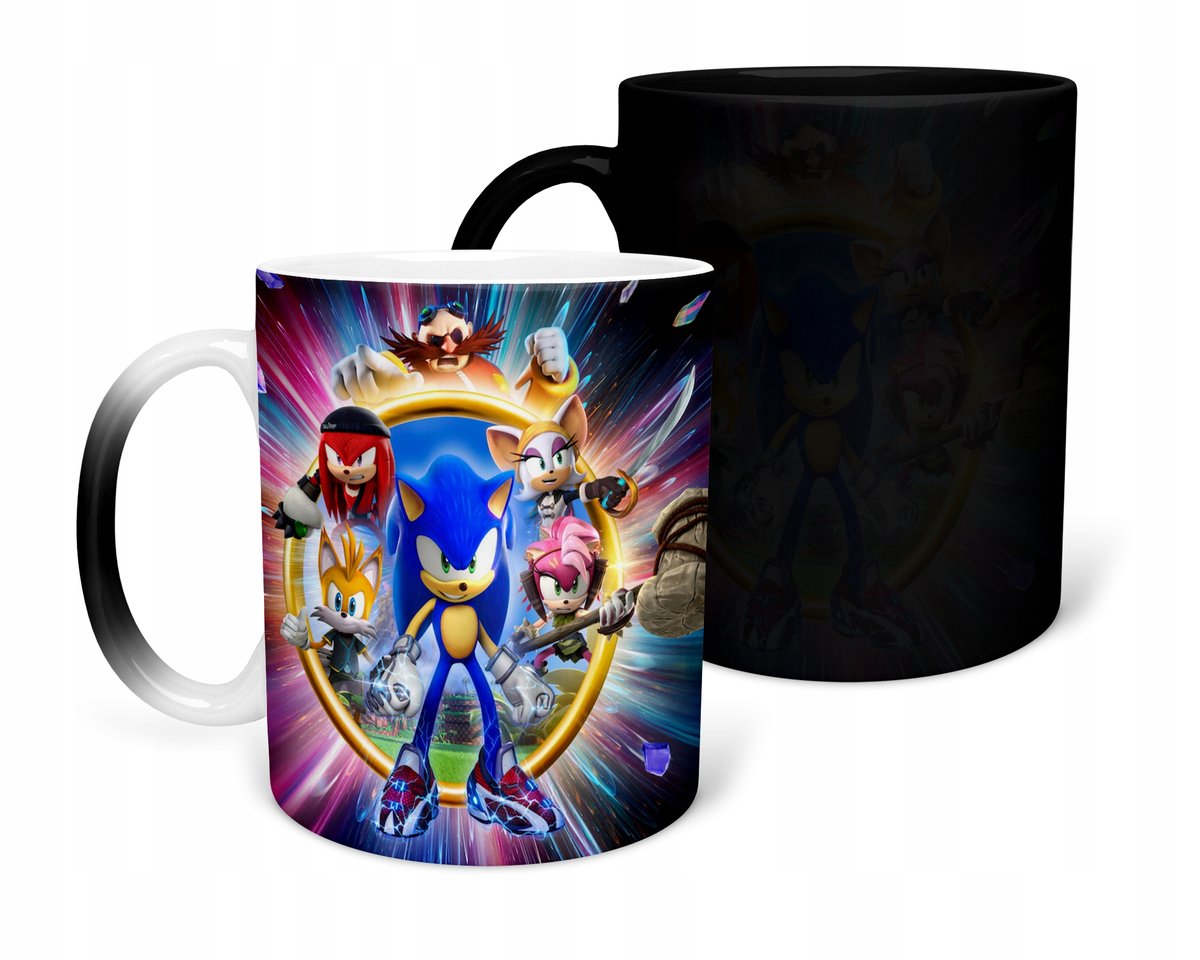 KUBEK MAGICZNY Z NADRUKIEM- PREZENT SONIC RÓŻNE WZORY DO WYBORU+ IMIĘ