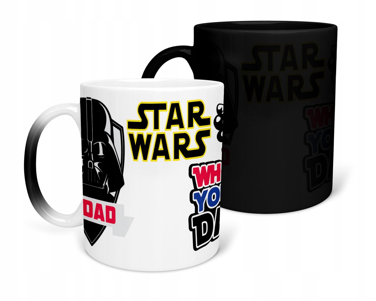 KUBEK MAGICZNY Z NADRUKIEM- PREZENT STAR WARS RÓŻNE WZORY DO WYBORU+IMIĘ