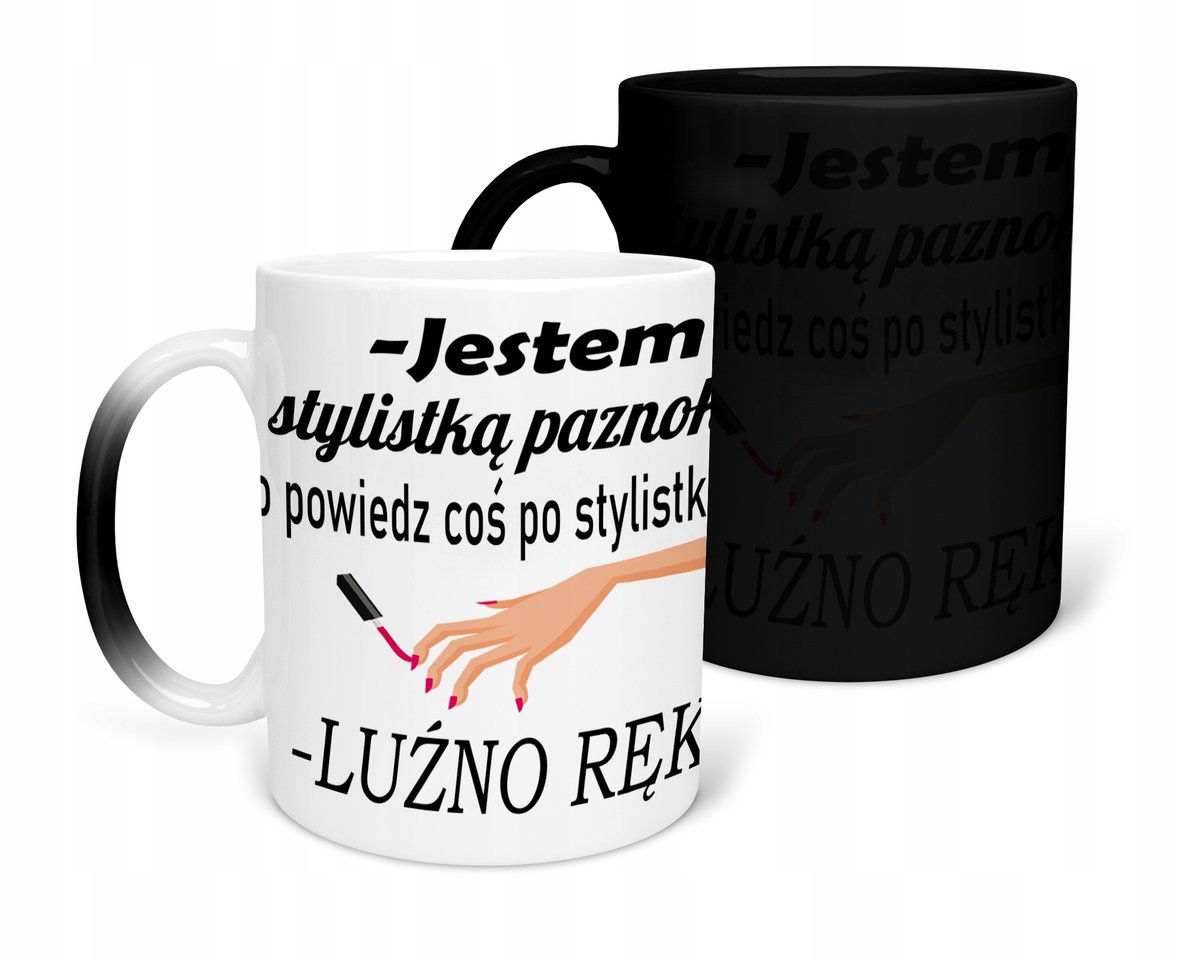 KUBEK MAGICZNY Z NADRUKIEM-PREZENT ŚMIESZNE RÓŻNE WZORY DO WYBORU+IMIĘ