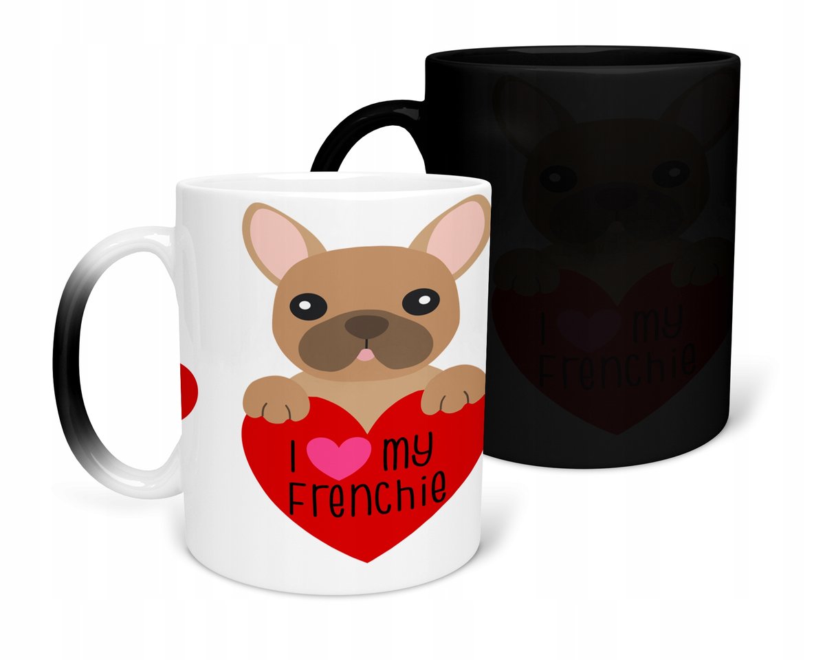 KUBEK MAGICZNY Z NADRUKIEM-PREZENT HOBBY PIESKI RÓŻNE WZORY DO WYBORU+IMIĘ