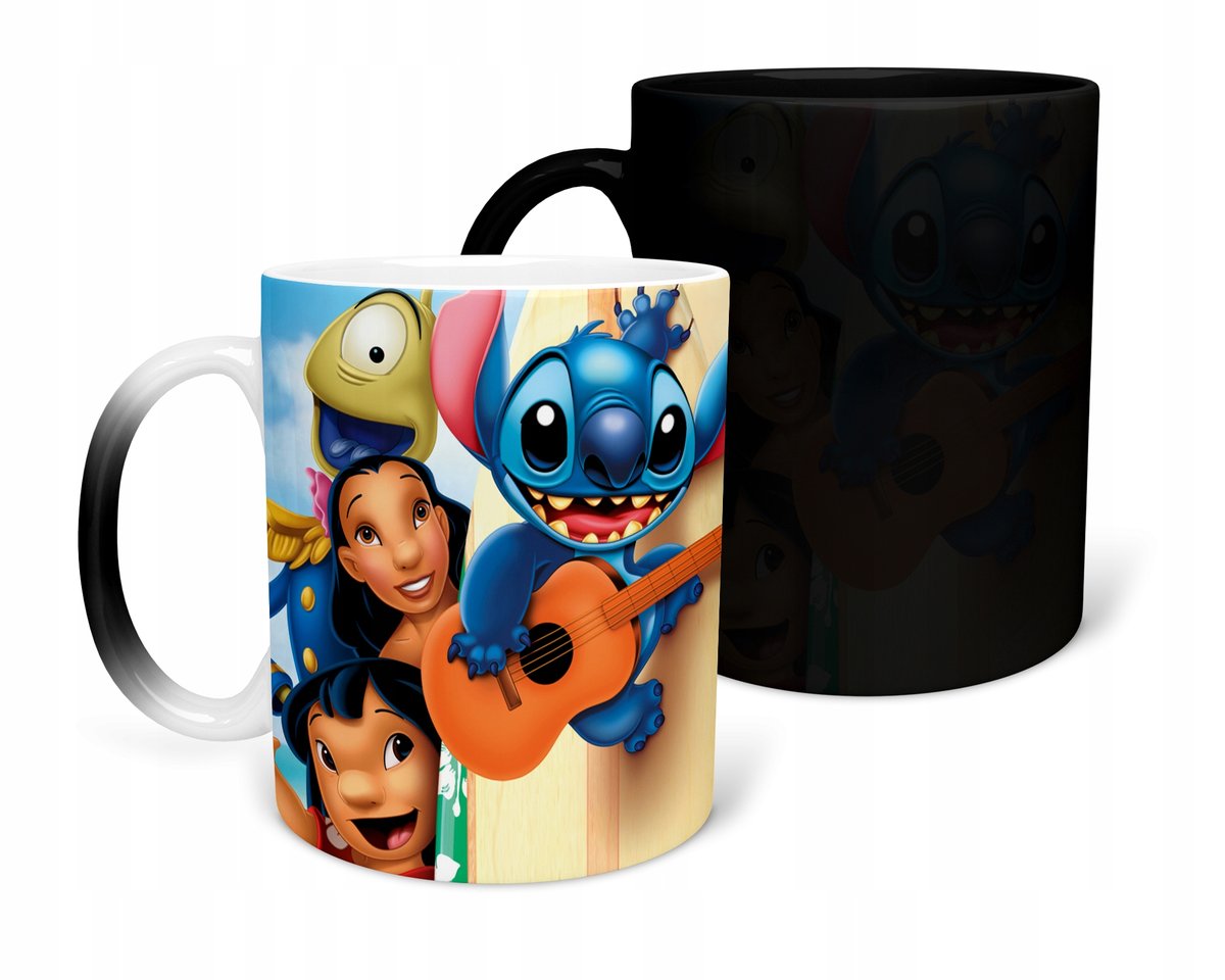 KUBEK MAGICZNY Z NADRUKIEM- PREZENT LILO&STITCH RÓŻNE WZORY DO WYBORU+ IMIĘ