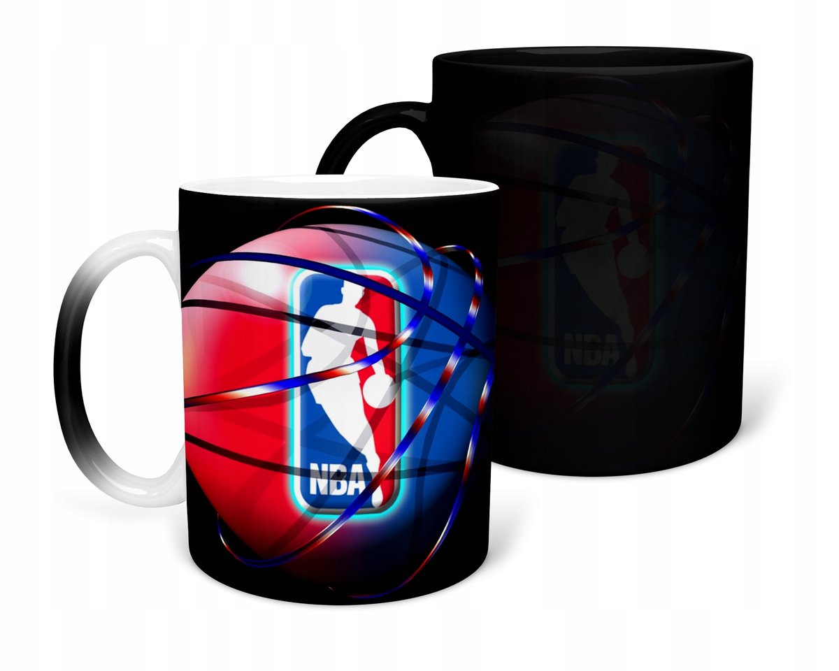 KUBEK MAGICZNY Z NADRUKIEM-PREZENT NBA KOSZYKÓWK RÓŻNE WZORY DO WYBORU+IMIĘ