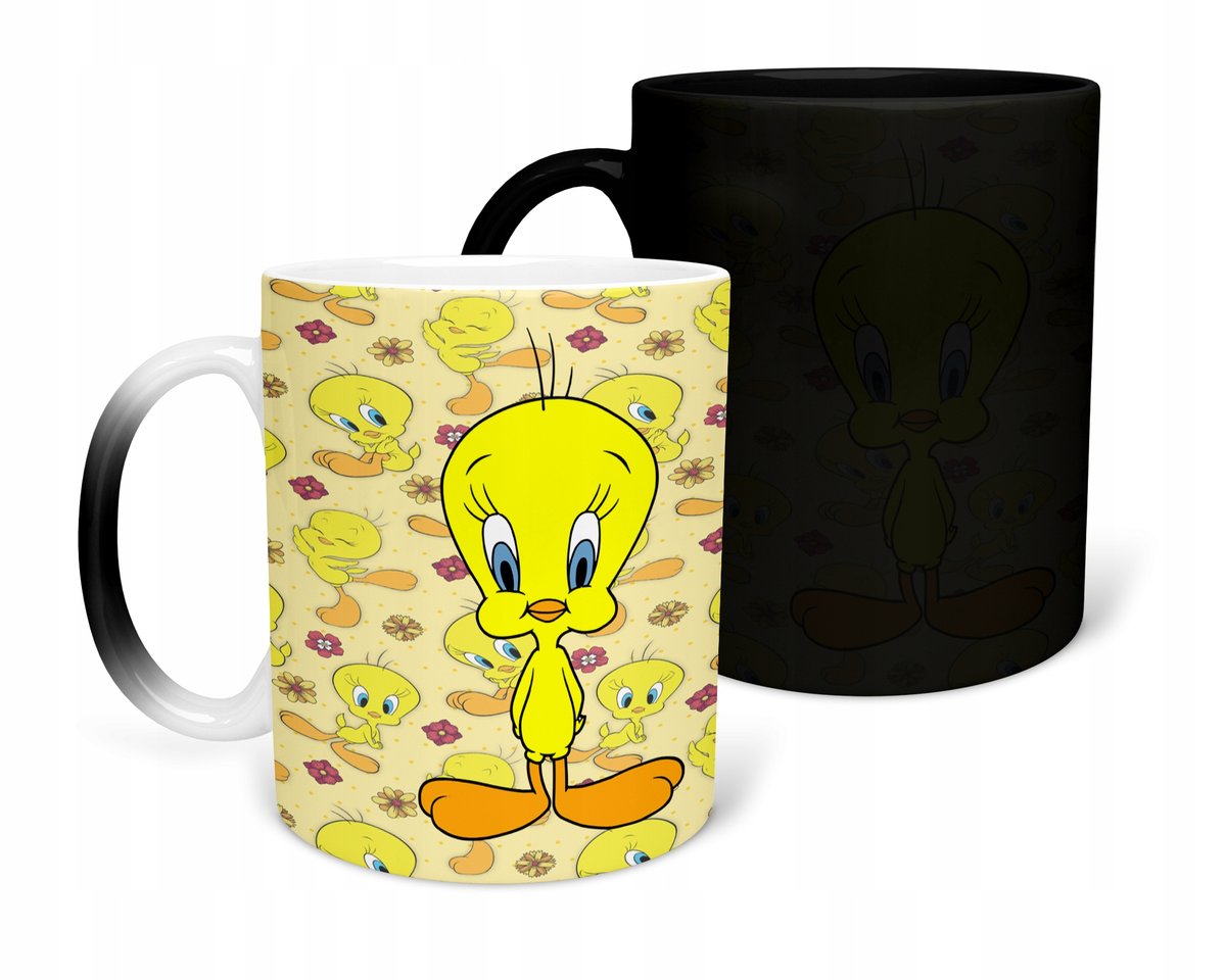 KUBEK MAGICZNY Z NADRUKIEM- BOHATEROWIE LOONEY RÓŻNE WZORY DO WYBORU+ IMIĘ