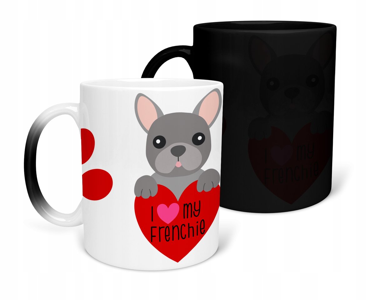 KUBEK MAGICZNY Z NADRUKIEM-PREZENT HOBBY PIESKI RÓŻNE WZORY DO WYBORU+IMIĘ