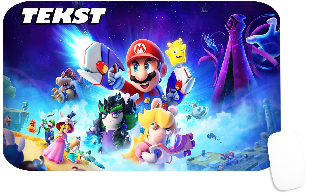 PODKŁADKA POD MYSZKĘ Z NADRUKIEM MARIO LUIGI GRY PREZENT-TEKST -29X36