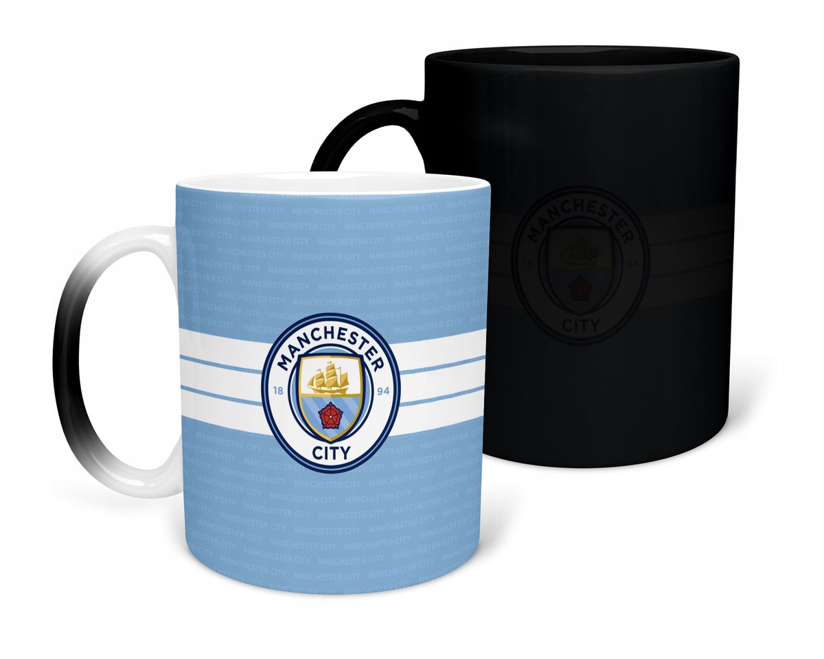 KUBEK MAGICZNY Z NADRUKIEM- MANCHESTER CITY RÓŻNE WZORY DO WYBORU+IMIĘ