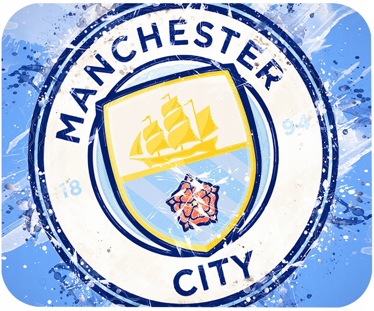 PODKŁADKA POD MYSZKĘ Z MANCHESTER CITY KLUBY PREZENT -TEKST -29X36