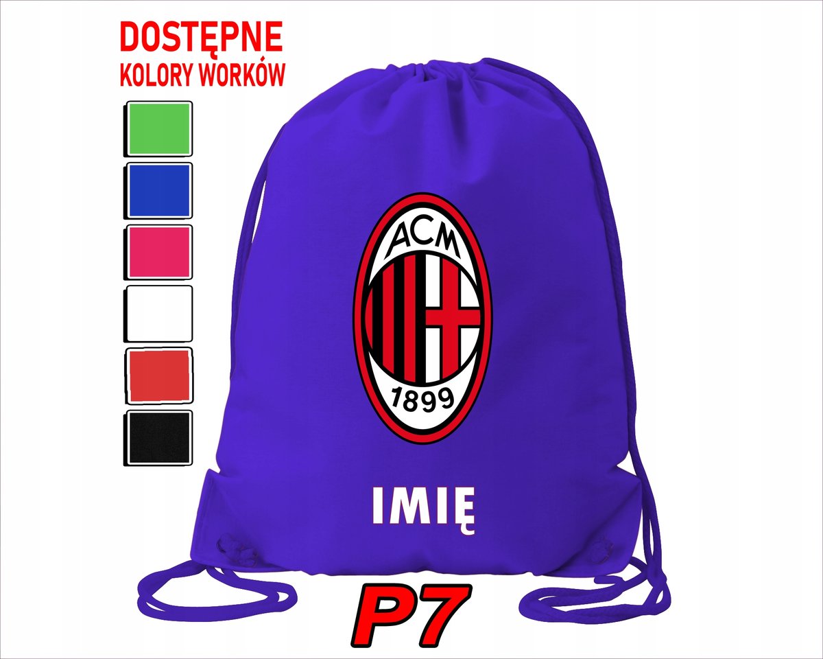 WOREK SZKOLNY NA WF TRENING BUTY SPORTOWY DLA FANA AC MILAN KLUBY