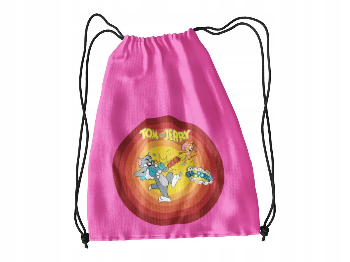 WOREK DO SZKOŁY WF/BUTY TOM I JERRY + IMIĘ GRATI