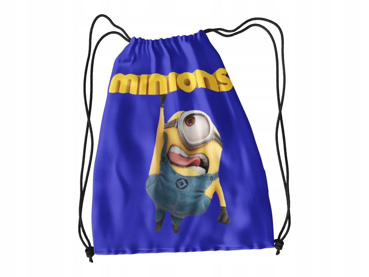 WOREK DO SZKOŁY WF/BUTY MINIONKI + IMIĘ