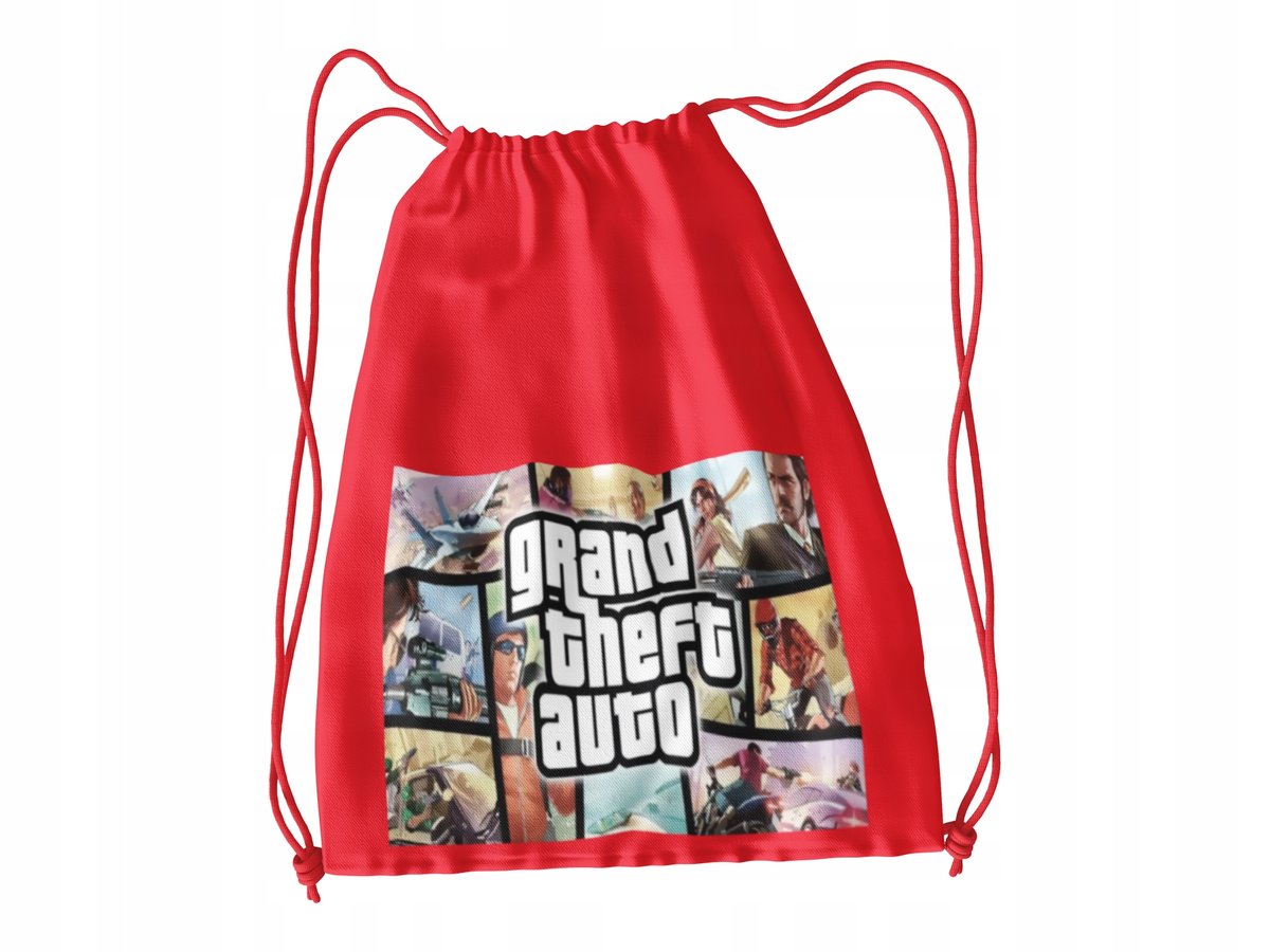 WOREK DO SZKOŁY WF/BUTY GRAND THEFT AUTO + IMIĘ