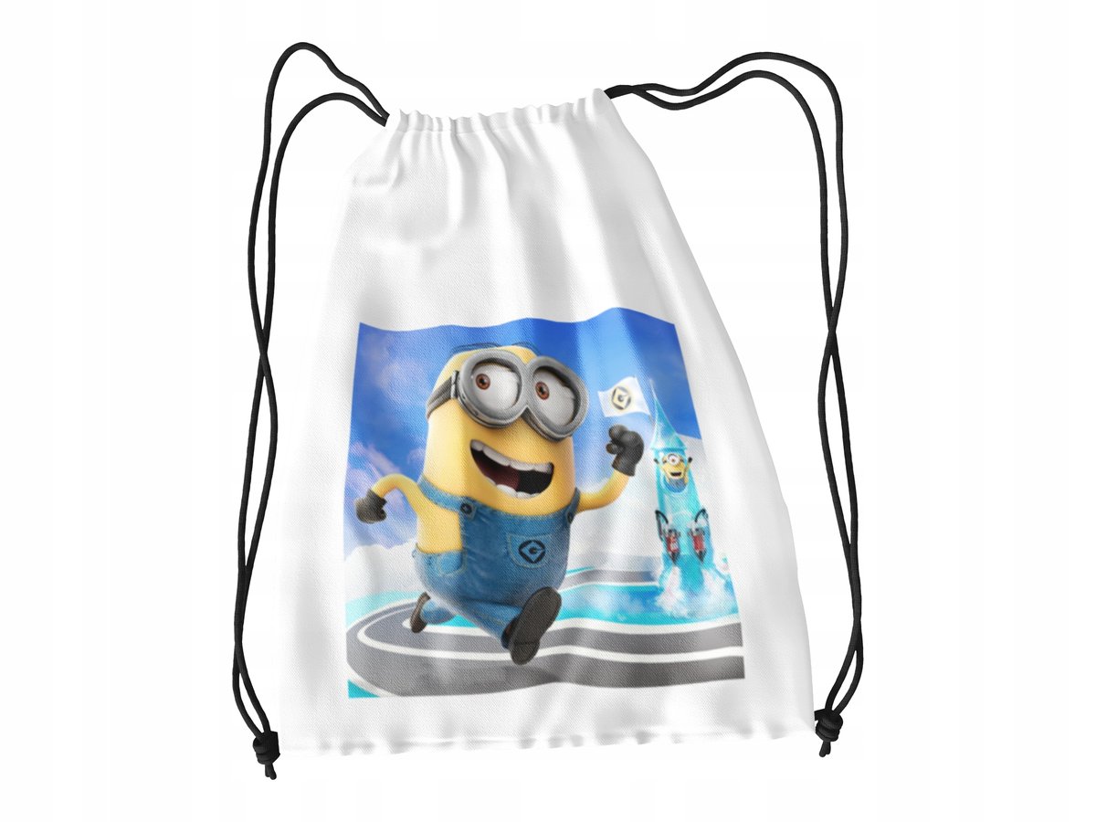 WOREK DO SZKOŁY WF/BUTY MINIONKI + IMIĘ