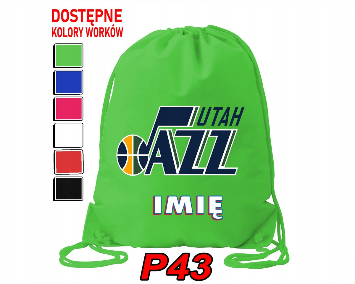 WOREK SZKOLNY NA WF TRENING BUTY SPORTOWY DLA FANA UTAH JAZZ NBA BASKET