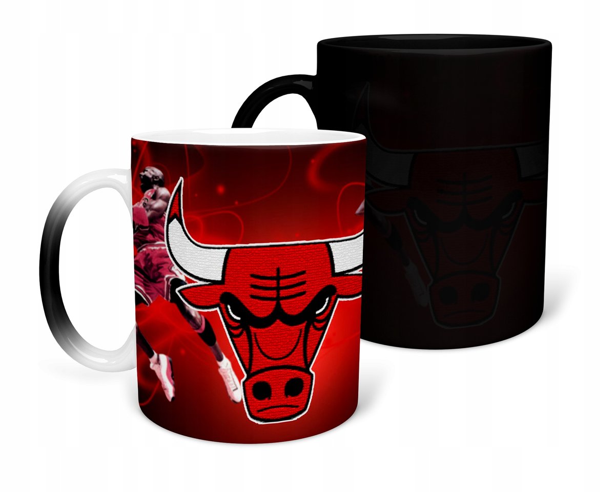 KUBEK MAGICZNY Z NADRUKIEM-PREZENT CHICAGO BULLS RÓŻNE WZORY DO WYBORU+IMIĘ