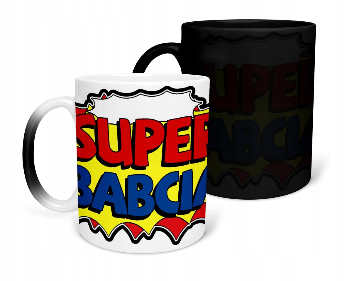 KUBEK MAGICZNY Z NADRUKIEM-PREZENT DZIEŃ BABCI RÓŻNE WZORY DO WYBORU+IMIĘ