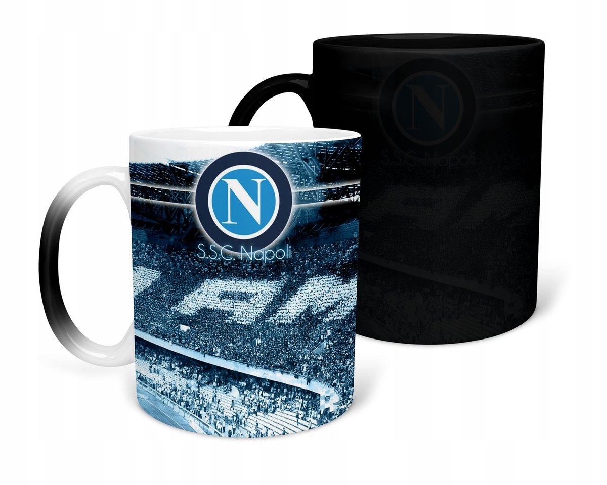 KUBEK MAGICZNY Z NADRUKIEM-PREZENT NAPOLI RÓŻNE WZORY DO WYBORU+IMIĘ