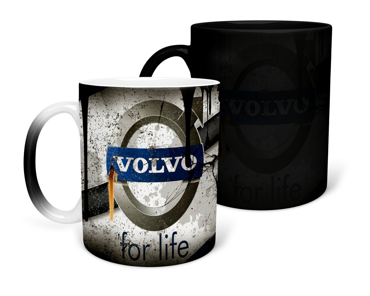 KUBEK MAGICZNY Z NADRUKIEM-PREZENT VOL-VO RÓŻNE WZORY DO WYBORU+IMIĘ