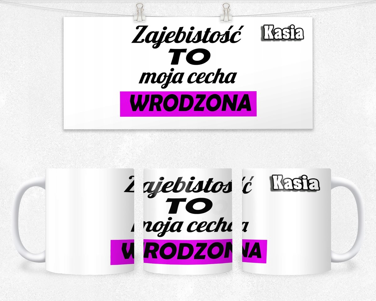 Kubek Prezent Dla Niej Śmieszny Napis+Imię
