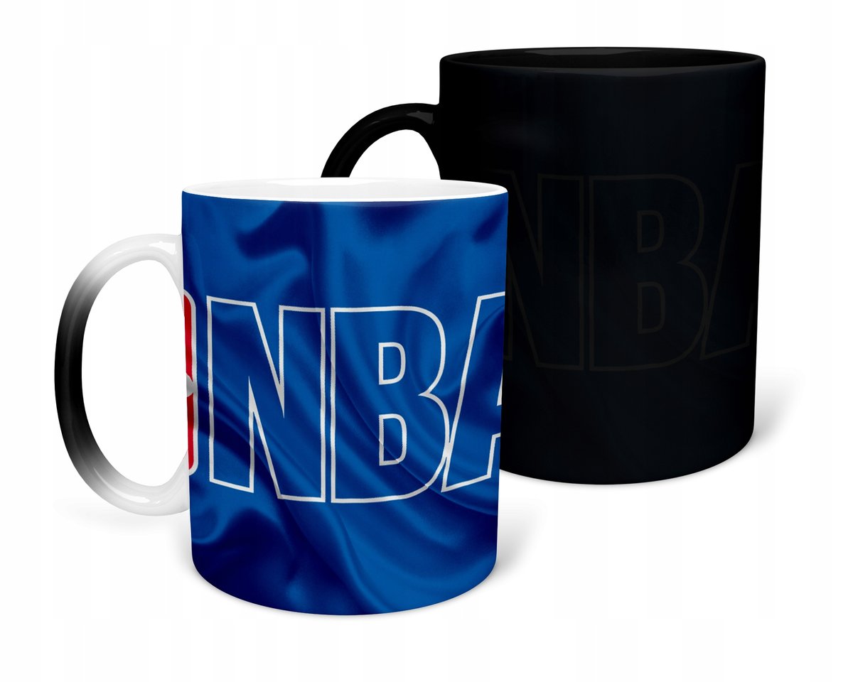 KUBEK MAGICZNY Z NADRUKIEM-PREZENT NBA KOSZYKÓWK RÓŻNE WZORY DO WYBORU+IMIĘ
