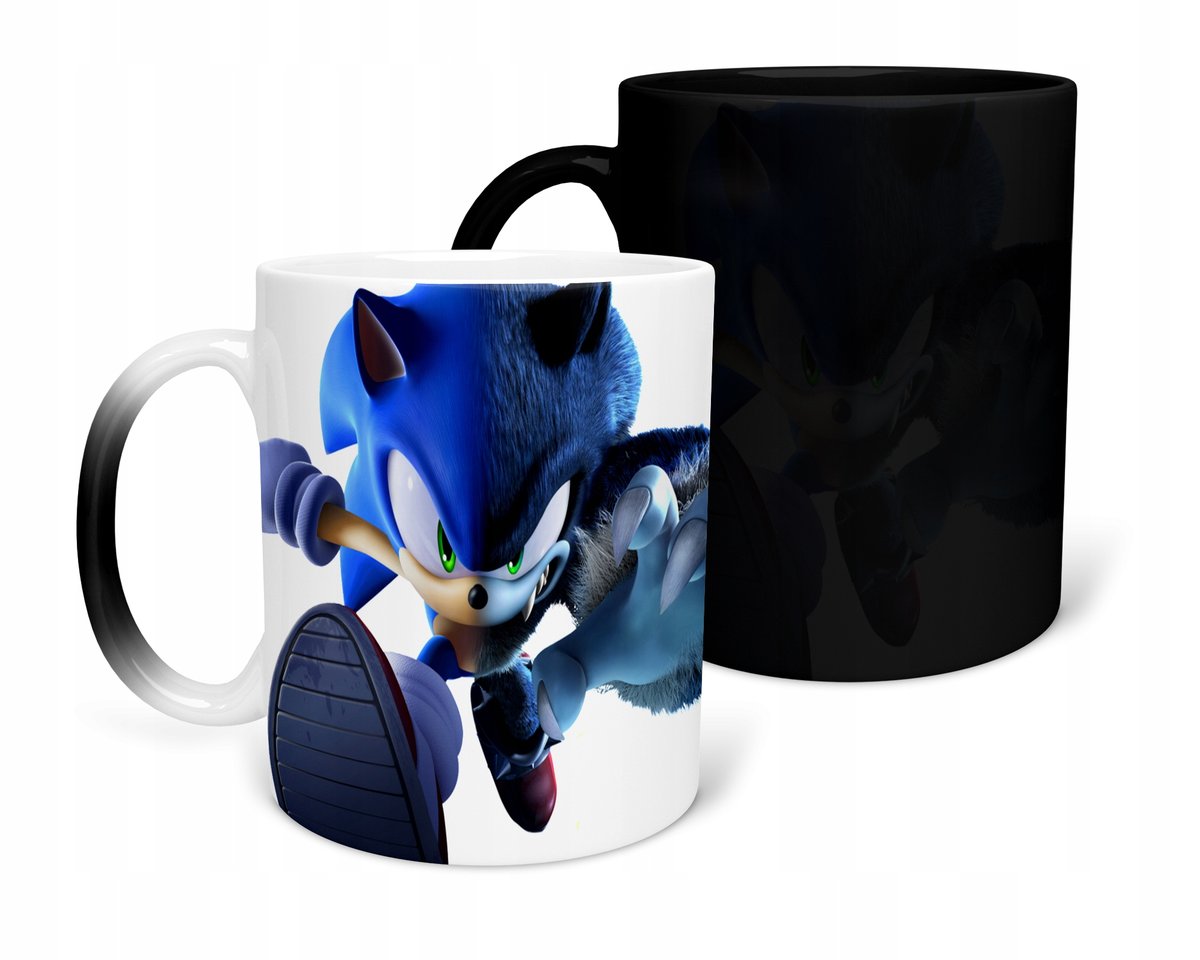 KUBEK MAGICZNY Z NADRUKIEM- PREZENT SONIC RÓŻNE WZORY DO WYBORU+ IMIĘ