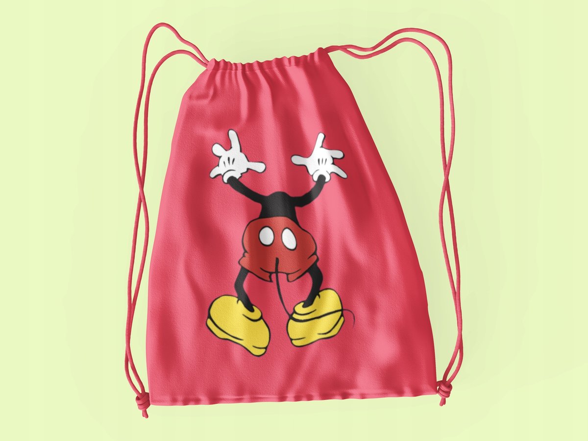 WOREK DO SZKOŁY WF/BUTY MYSZKA MIKI + IMIĘ