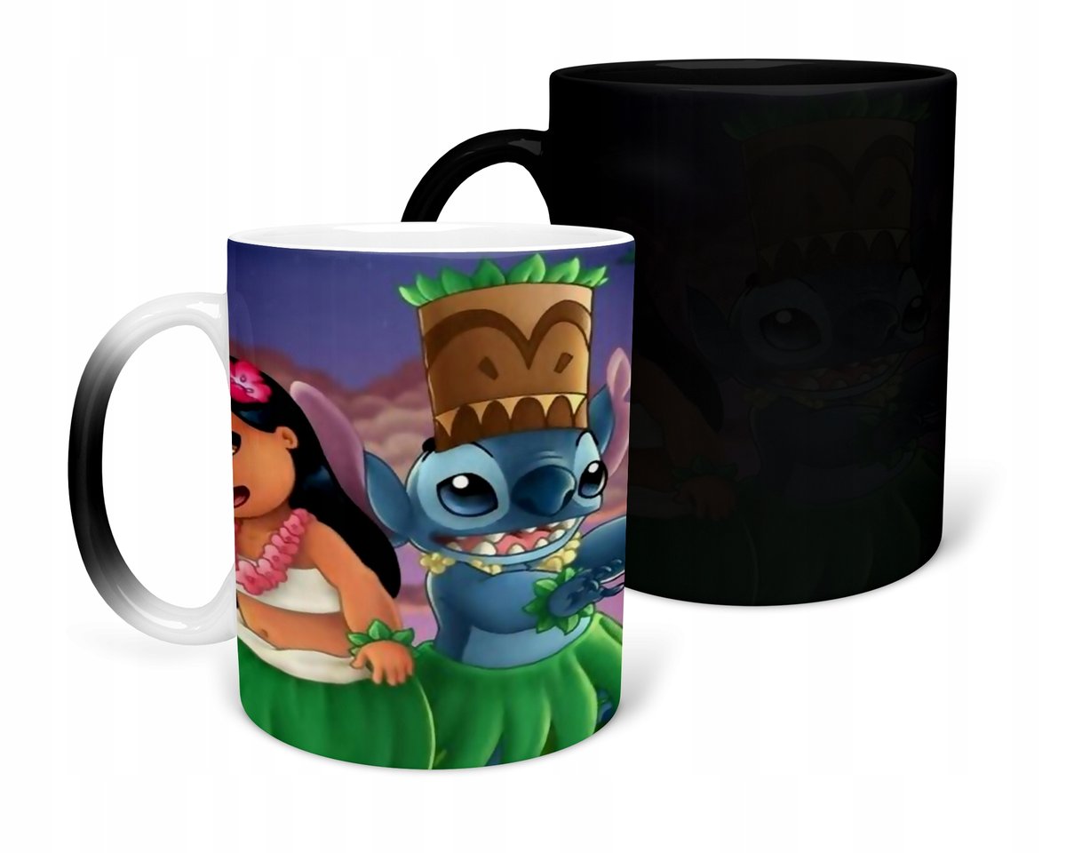 KUBEK MAGICZNY Z NADRUKIEM- PREZENT LILO&STITCH RÓŻNE WZORY DO WYBORU+ IMIĘ