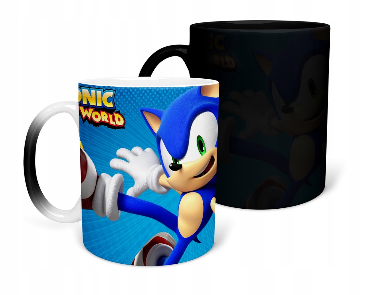 KUBEK MAGICZNY Z NADRUKIEM- PREZENT SONIC RÓŻNE WZORY DO WYBORU+ IMIĘ