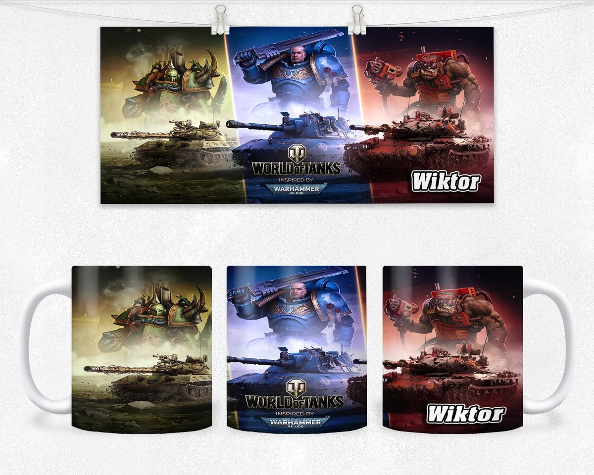 KUBEK Z NADRUKIEM- WORLD OF TANKS DLA GRACZA +IMIĘ