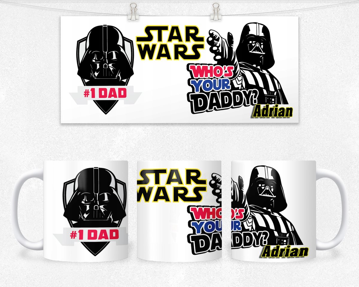 KUBEK Z NADRUKIEM - REZENT STAR WARS DLA FANA+IMIĘ