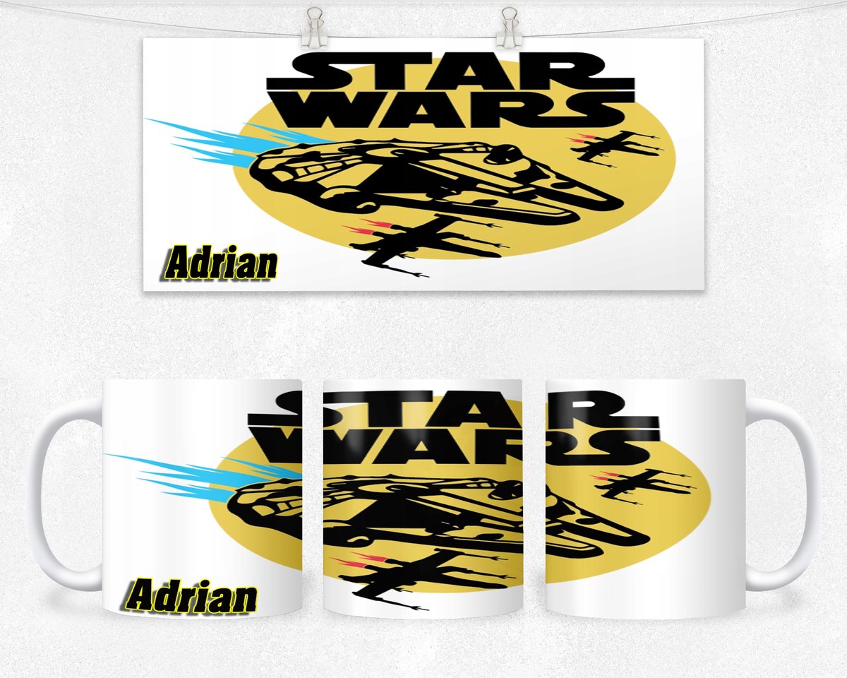 KUBEK Z NADRUKIEM - REZENT STAR WARS DLA FANA+IMIĘ