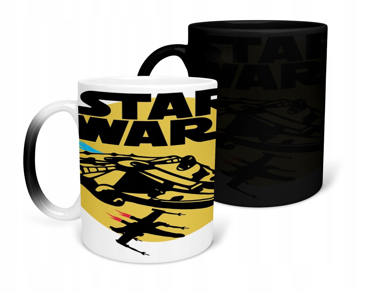KUBEK MAGICZNY Z NADRUKIEM- PREZENT STAR WARS RÓŻNE WZORY DO WYBORU+IMIĘ